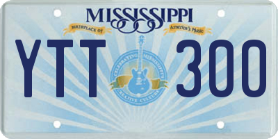 MS license plate YTT300
