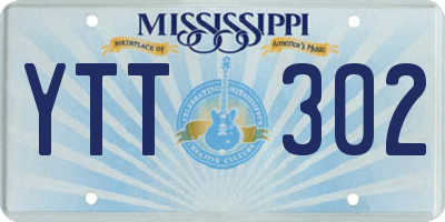 MS license plate YTT302