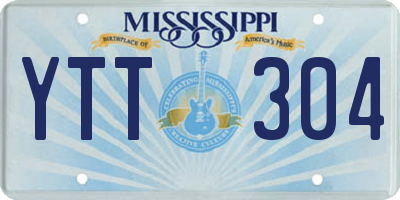 MS license plate YTT304