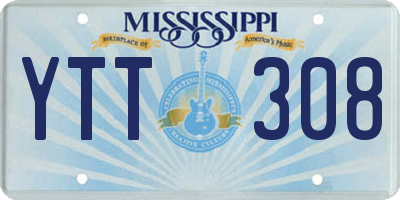 MS license plate YTT308