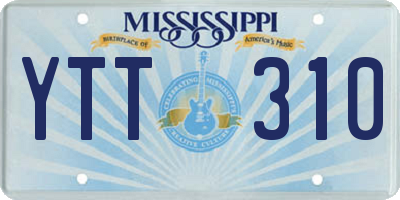 MS license plate YTT310