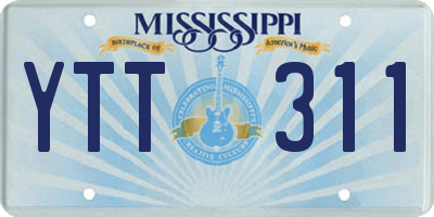 MS license plate YTT311