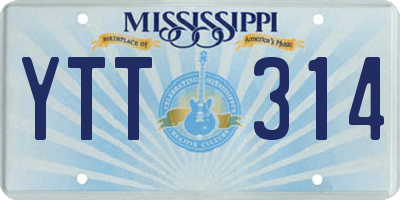MS license plate YTT314