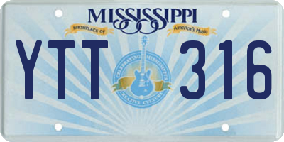 MS license plate YTT316