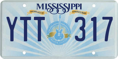 MS license plate YTT317