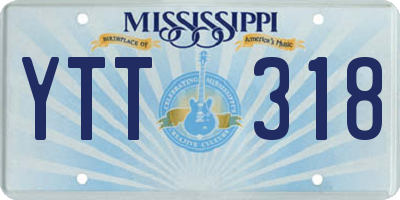 MS license plate YTT318