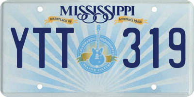 MS license plate YTT319