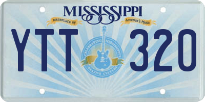 MS license plate YTT320