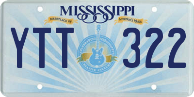 MS license plate YTT322