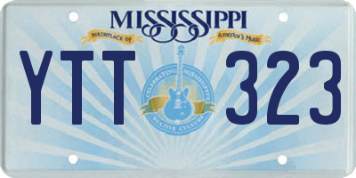 MS license plate YTT323