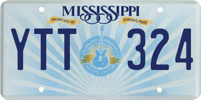 MS license plate YTT324