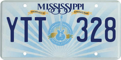 MS license plate YTT328