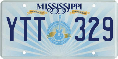 MS license plate YTT329