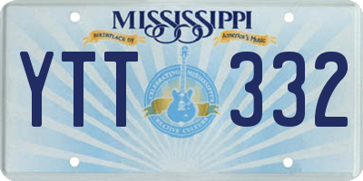 MS license plate YTT332
