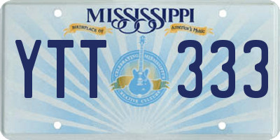 MS license plate YTT333