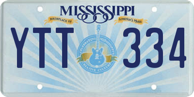 MS license plate YTT334