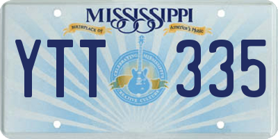 MS license plate YTT335