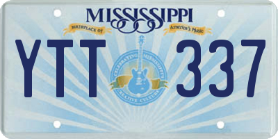 MS license plate YTT337