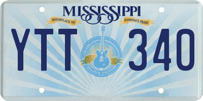 MS license plate YTT340