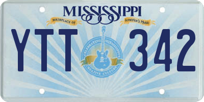 MS license plate YTT342