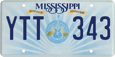 MS license plate YTT343