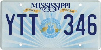 MS license plate YTT346