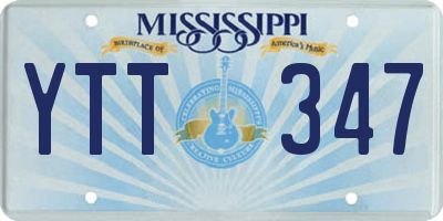 MS license plate YTT347