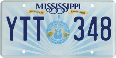 MS license plate YTT348