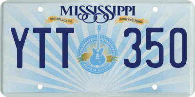 MS license plate YTT350