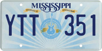 MS license plate YTT351