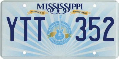 MS license plate YTT352