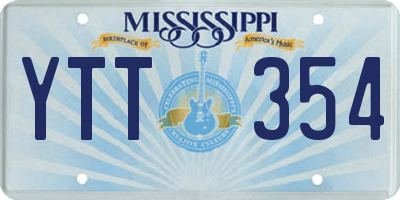 MS license plate YTT354