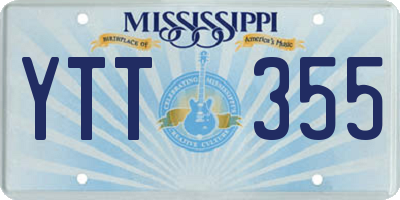 MS license plate YTT355