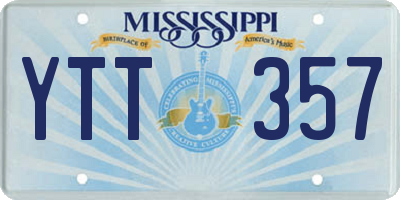 MS license plate YTT357