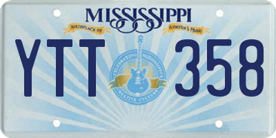MS license plate YTT358