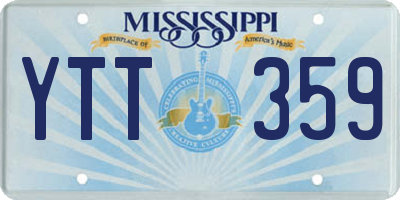 MS license plate YTT359
