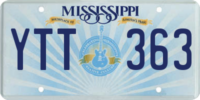 MS license plate YTT363