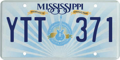 MS license plate YTT371