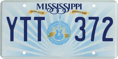 MS license plate YTT372