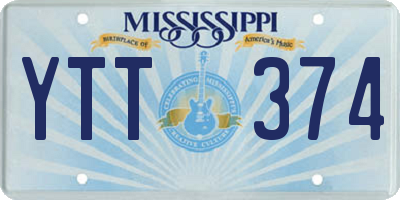 MS license plate YTT374
