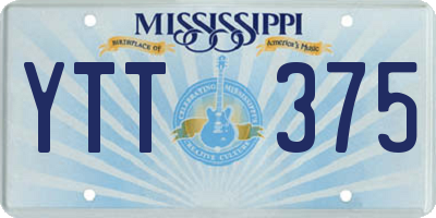 MS license plate YTT375