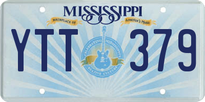 MS license plate YTT379