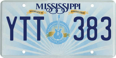 MS license plate YTT383