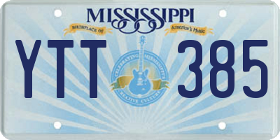 MS license plate YTT385