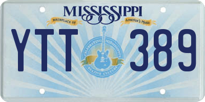MS license plate YTT389
