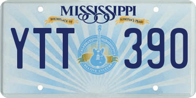 MS license plate YTT390