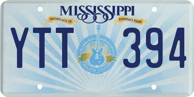 MS license plate YTT394