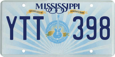 MS license plate YTT398