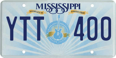 MS license plate YTT400