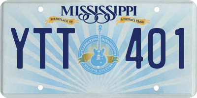 MS license plate YTT401